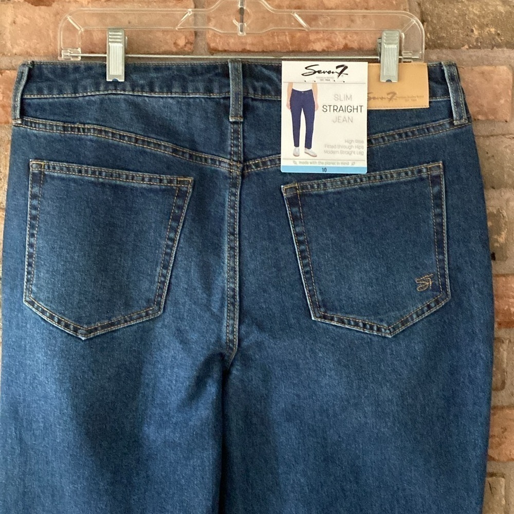 Seven7 Slim Straight Jeans Size 10 NWT - Picture 8 of 11